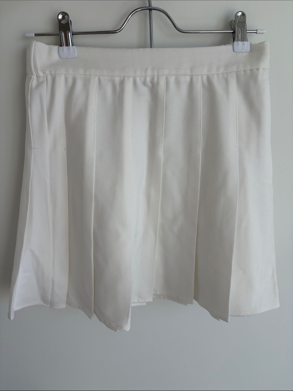 Garage White Pleated Mini Skirt